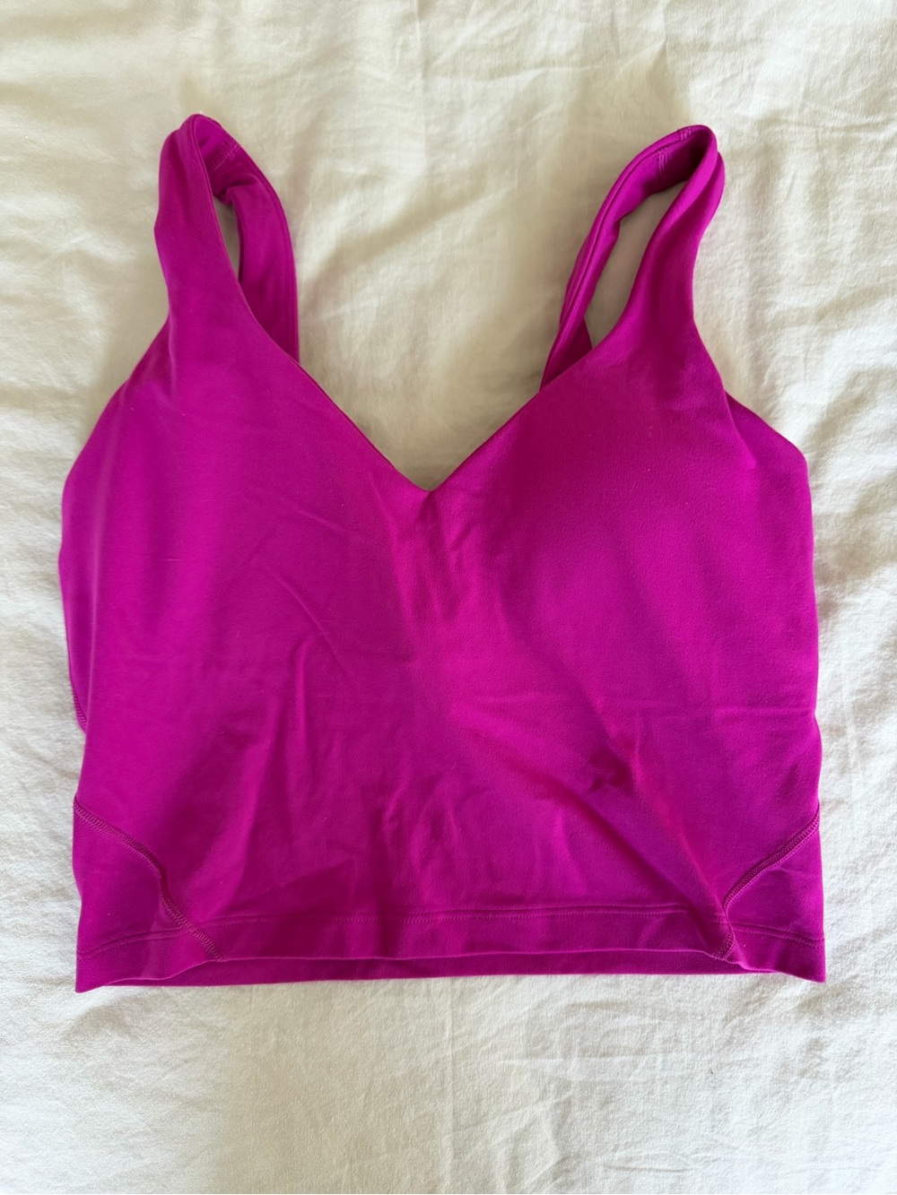 lululemon athletica V-Neck Crop Bralette — Fuchsia